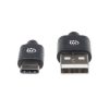 cable manhattan usb a c 2.0 alta velocidad 1m color negro
