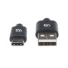 cable manhattan usb a c 2.0 alta velocidad 2m color negro