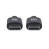 cable manhattan usb c 2.0 alta velocidad 50cm color negro
