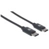 cable manhattan usb c 2.0 alta velocidad 50cm color negro