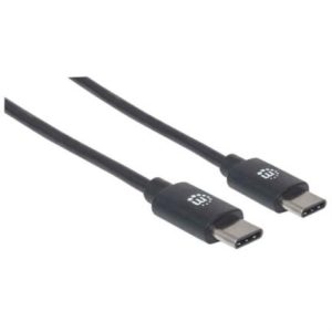 cable manhattan usb c 2.0 alta velocidad 50cm color negro