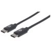 cable manhattan usb c 2.0 alta velocidad 2m color negro