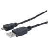 cable manhattan usb a micro usb b 2.0 alta velocidad 1m color negro