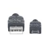cable manhattan usb a micro usb b 2.0 alta velocidad 3m color negro