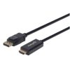 cable manhattan displayport/hdmi m 4k 1m color negro