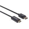 cable manhattan displayport/hdmi m 4k 1m color negro