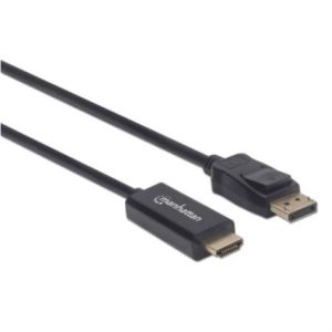 cable manhattan displayport/hdmi m 4k 1m color negro