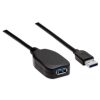cable manhattan extensión activa usb a 3.0 súper velocidad 5m color negro