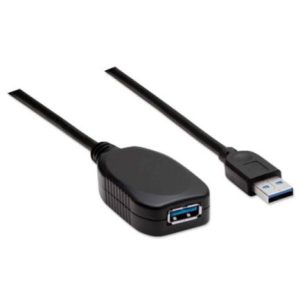 cable manhattan extensión activa usb a 3.0 súper velocidad 5m color negro