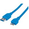 cable manhattan usb micro b súper velocidad 3.2 gen1 2m color azul