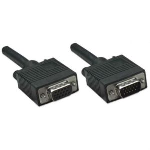 cable manhattan extensión para monitor svga hd15 m h 1.8m color negro