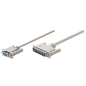 cable manhattan null modem db9h db25m 1.8m color blanco