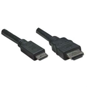 cable manhattan mini hdmi m a hdmi m alta velocidad 1.8m color negro