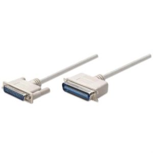 cable manhattan para impresora db25 m cen36 m 1.8m color blanco
