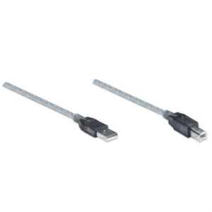 cable manhattan extensión activa usb alta velocidad a b 11m color plata