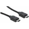 cable manhattan hdmi m m alta velocidad con canal ethernet 10m color negro
