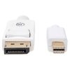 cable manhattan mini displayport m m para monitor 2m color blanco
