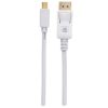 cable manhattan mini displayport m m para monitor 2m color blanco