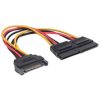 cable manhattan y de alimentación sata m h 15cm
