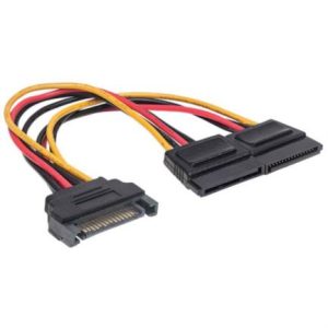cable manhattan y de alimentación sata m h 15cm