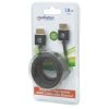 cable manhattan hdmi m m ultra delgado alta velocidad con ethernet 1.8m color negro