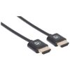 cable manhattan hdmi m m ultra delgado alta velocidad con ethernet 1.8m color negro
