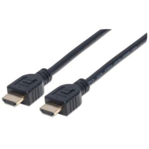 cable manhattan hdmi m m alta velocidad con ethernet 5m color negro