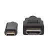 cable manhattan adaptador usb c a hdmi 4k salida 2m color negro