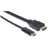 cable manhattan adaptador usb c a hdmi 4k salida 2m color negro
