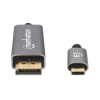 cable manhattan adaptador usb c a displayport m 8k a 60hz 2m color negro