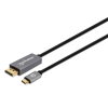 cable manhattan adaptador usb c a displayport m 8k a 60hz 2m color negro
