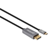 cable manhattan adaptador usb c a displayport m 8k a 60hz 2m color negro