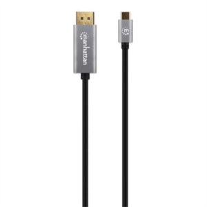 cable manhattan adaptador usb c a displayport m 8k a 60hz 2m color negro