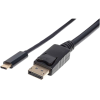 cable manhattan adaptador usb c a displayport 4k a 60hz 2m color negro
