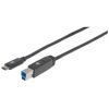 cable manhattan dispositivos usb c 3.1 súper velocidad 2m color negro