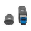 cable manhattan dispositivos usb c 3.1 súper velocidad 2m color negro