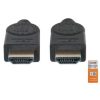 cable manhattan hdmi alta velocidad con canal ethernet premium 1.8m color negro