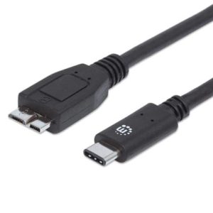 cable manhattan usb c v3.1 c micro b 1m color negro
