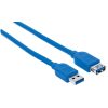 cable manhattan usb v3.2 ext tipo a 1.0m azul 5gb