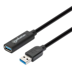 cable manhattan usb v3.2 ext. tipo a 10.0m negro 5gbps