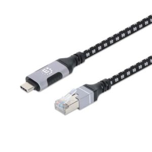 cable usb c manhattan v3.2 a rj45 2m 5 gbps cat6 1 gbps