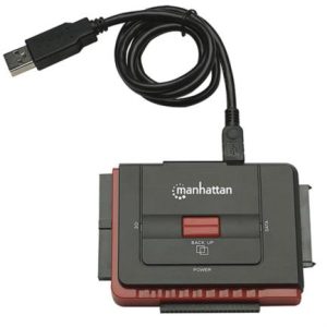 adaptador manhattan usb alta velocidad 2.0 sata/ide color negro