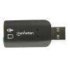 adaptador manhattan sonido 5.1 estéreo usb alta velocidad color negro