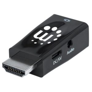 convertidor manhattan video hdmi a svga+salida audio color negro