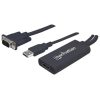 convertidor manhattan video svga+audio usb a hdmi color negro