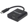 convertidor manhattan video usb c a hdmi hembra color negro