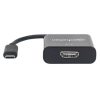 convertidor manhattan video usb c a hdmi hembra color negro