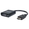 convertidor video manhattan hdmi a vga color negro