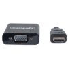 convertidor video manhattan hdmi a vga color negro