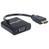 convertidor video manhattan hdmi a vga color negro
